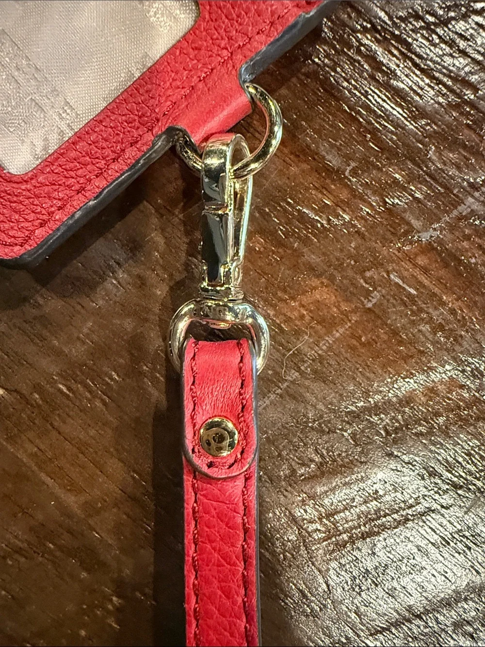 Michael Kors Red Leather Wristlet Card Case